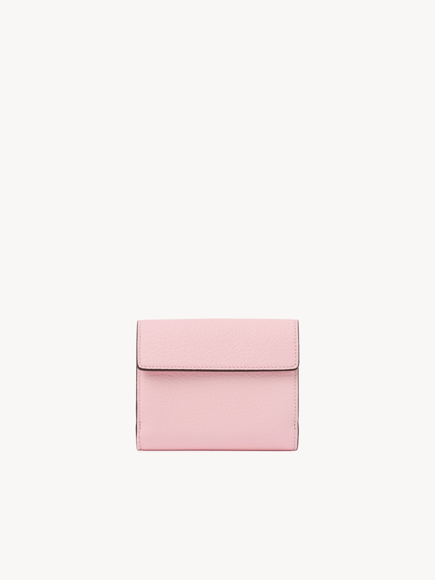 Kleines, dreifach klappbares Envelope Portemonnaie aus genarbtem Leder - 4