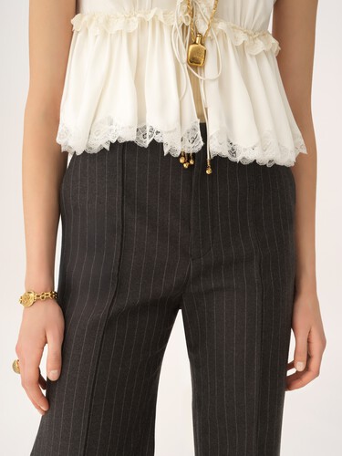 Tailored bootcut trousers in wool - 7