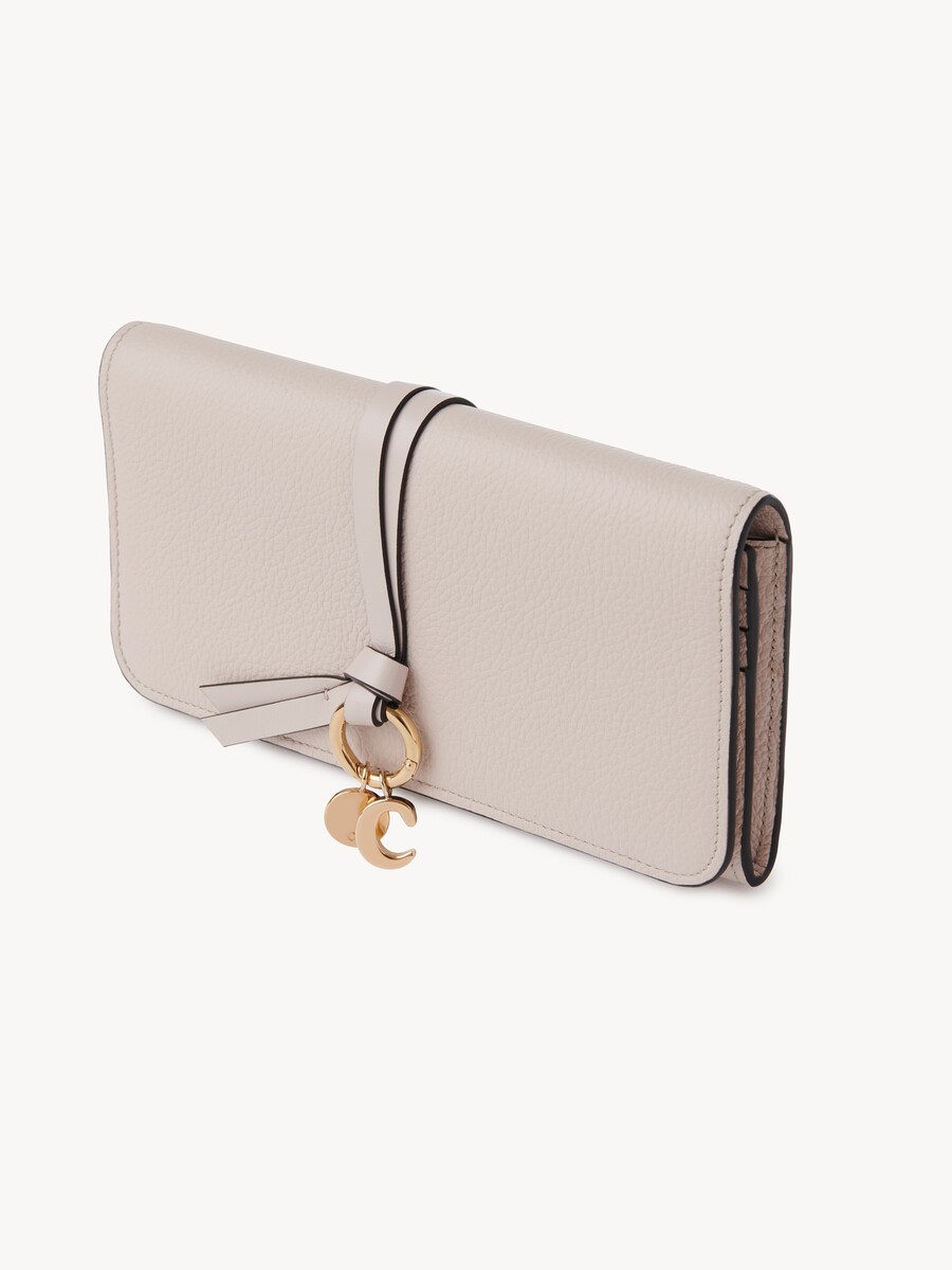 Alphabet wallet with flap in grained leather - 3
