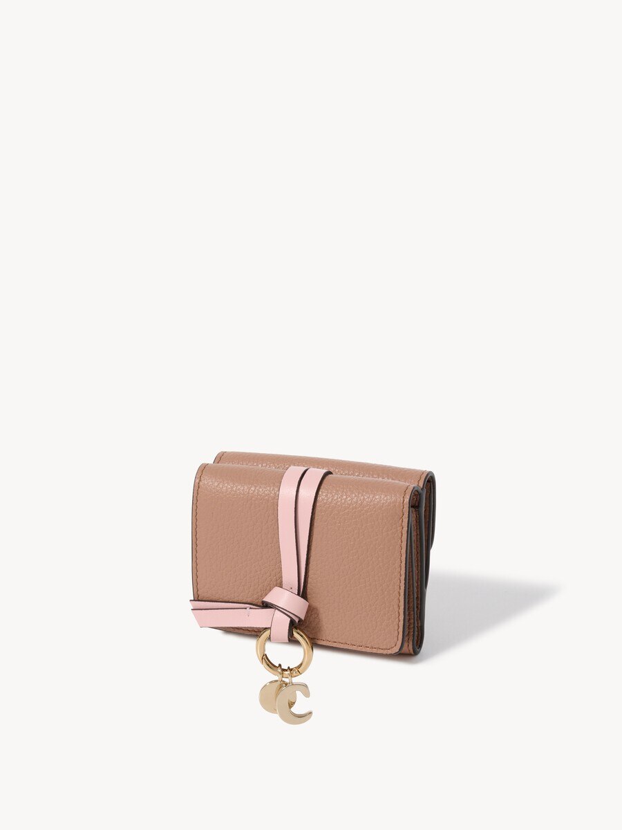 Mini Alphabet tri-fold in grained leather - 3