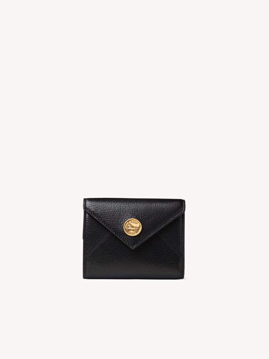 Small Envelope tri-fold in grained leather - 1