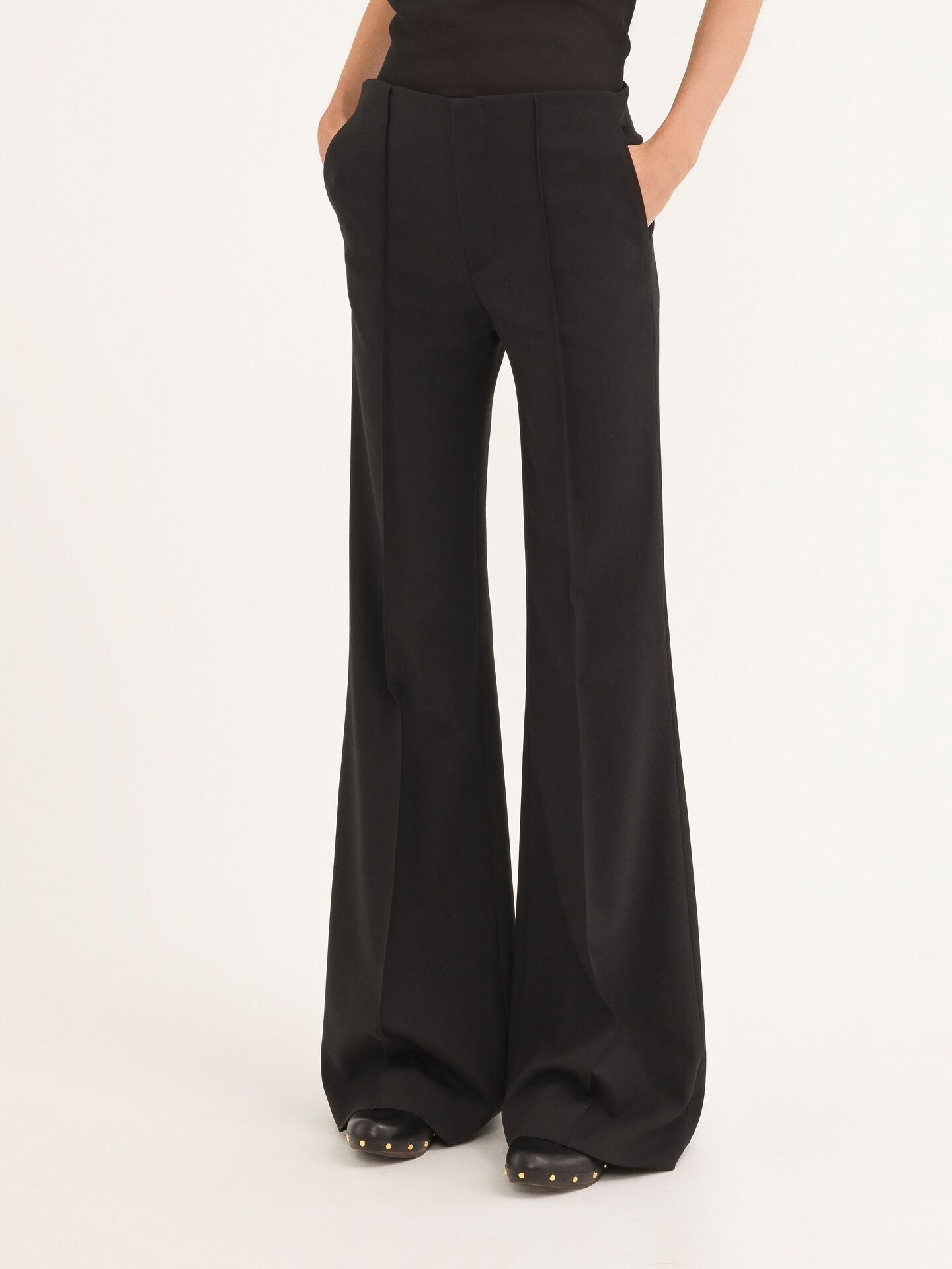 Flared trousers in stretch wool - 13
