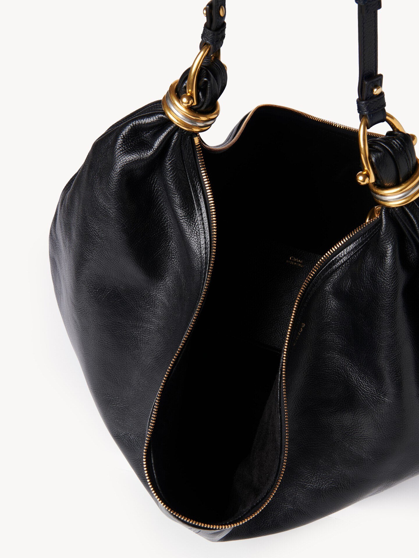 Bracelet Hobo bag grande in pelle granata - 6