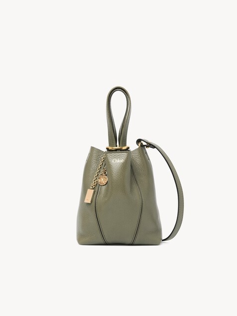 Petit sac cabas Chlo&eacute; Spin en cuir grain&eacute;