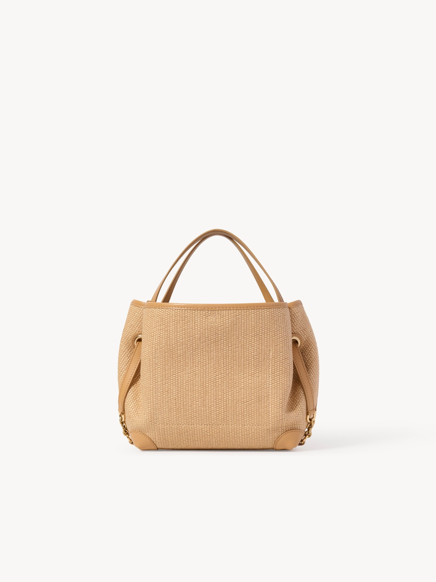 Petit sac double port&eacute; Chlo&eacute; Clover en fibres effet raphia - 4.0