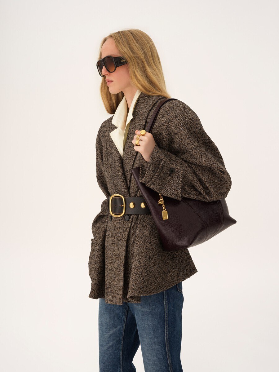 Chlo&eacute; Spin tote bag in grained leather - 3