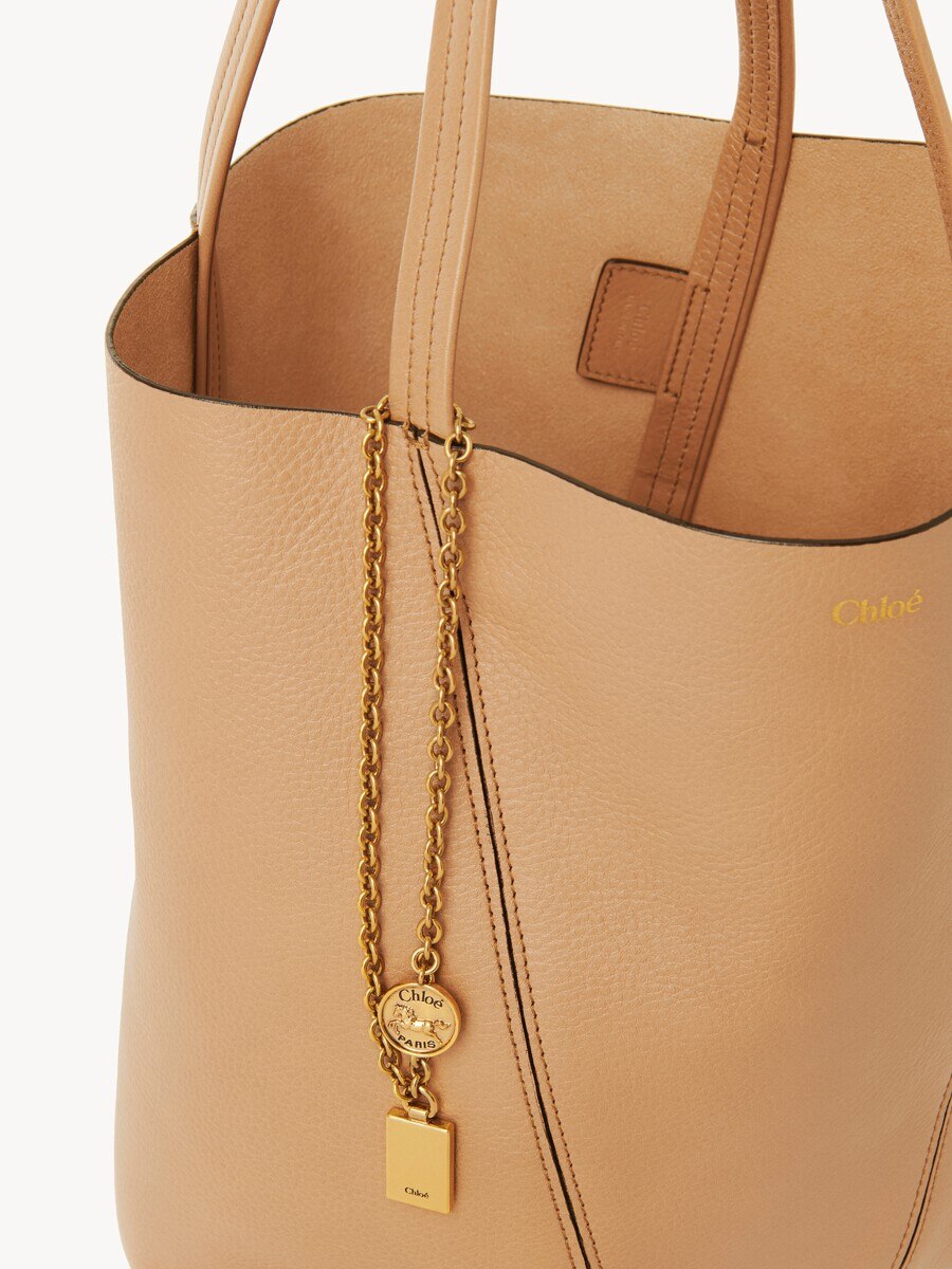 Sac cabas Chlo&eacute; Spin en cuir grain&eacute; - 8