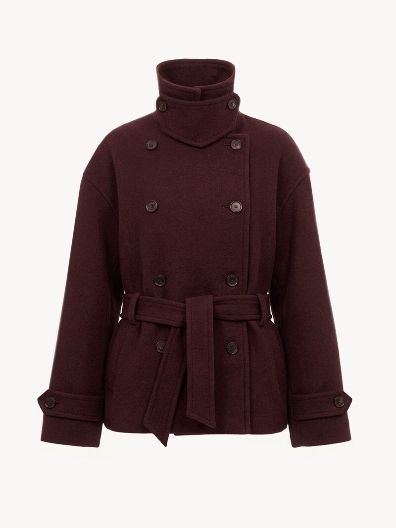 Double-breasted short coat in wool by Chloé