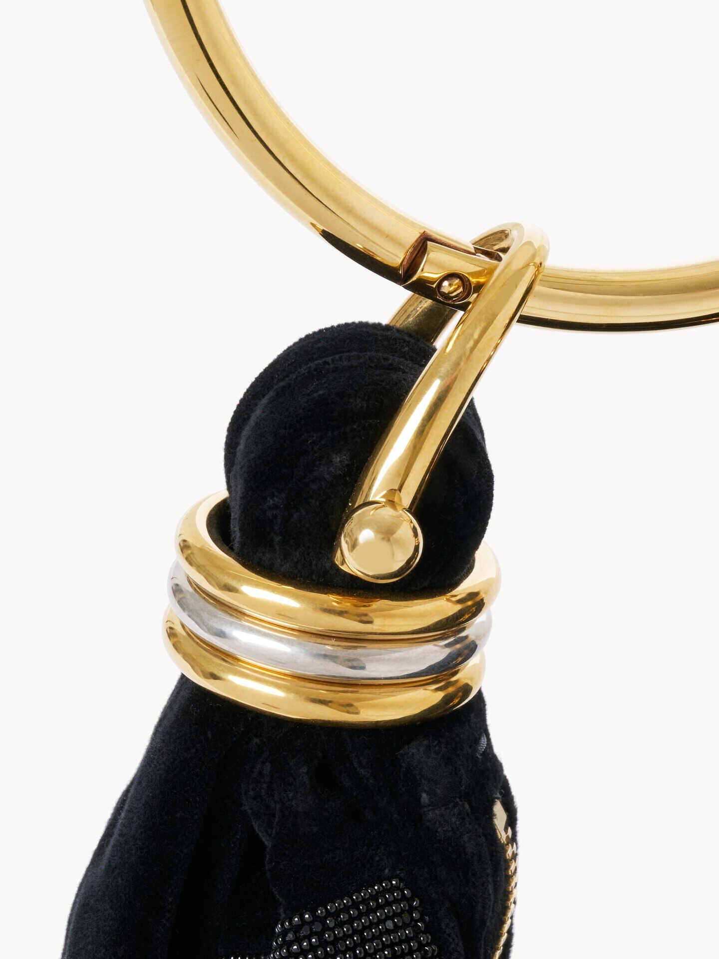 Mini Bracelet Hobo bag in velvet - 6