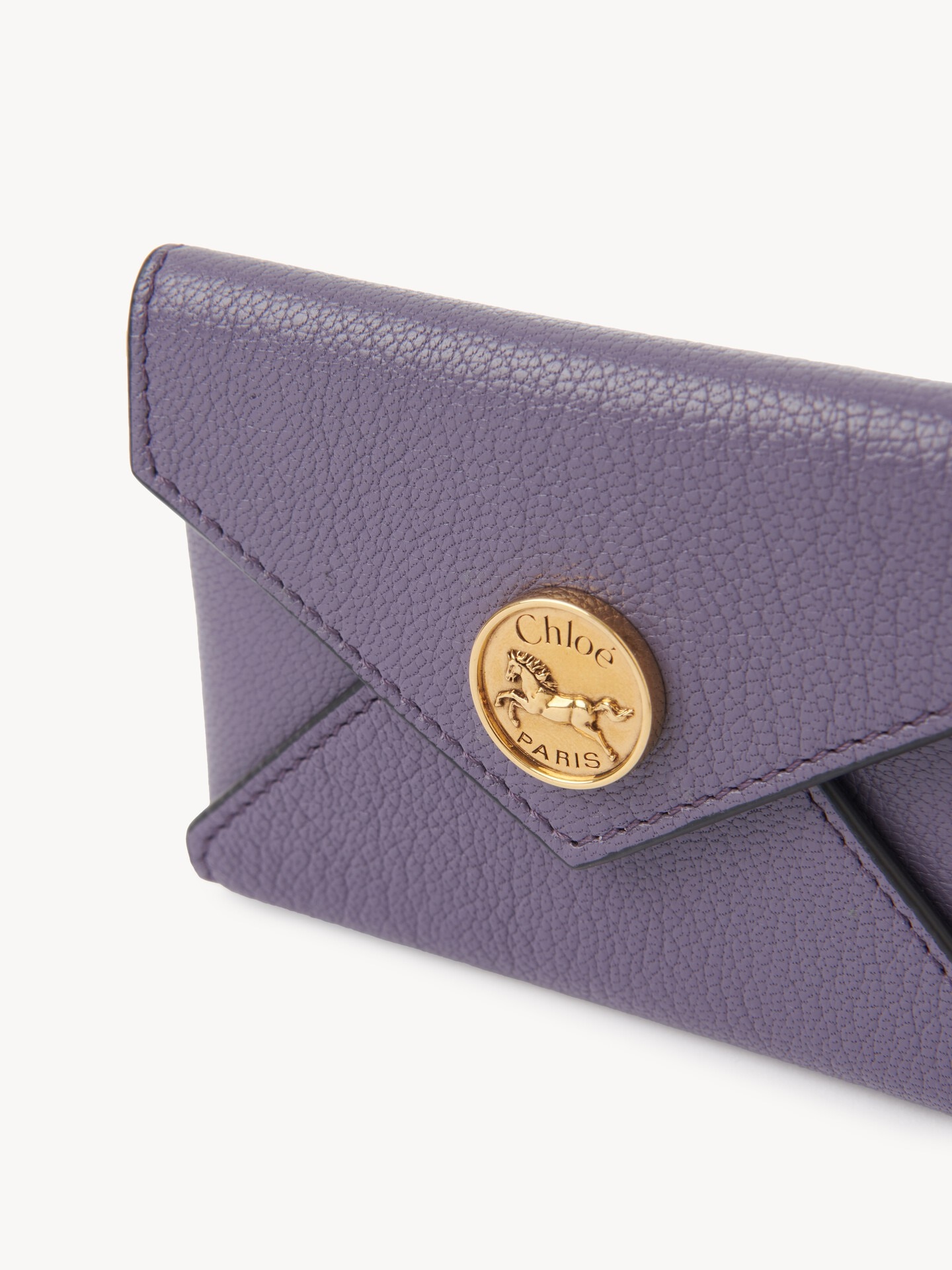Porte-cartes Envelope en cuir grain&eacute; - 6