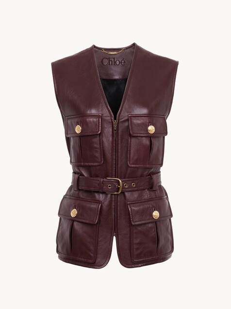 Funktionsweste aus Leder