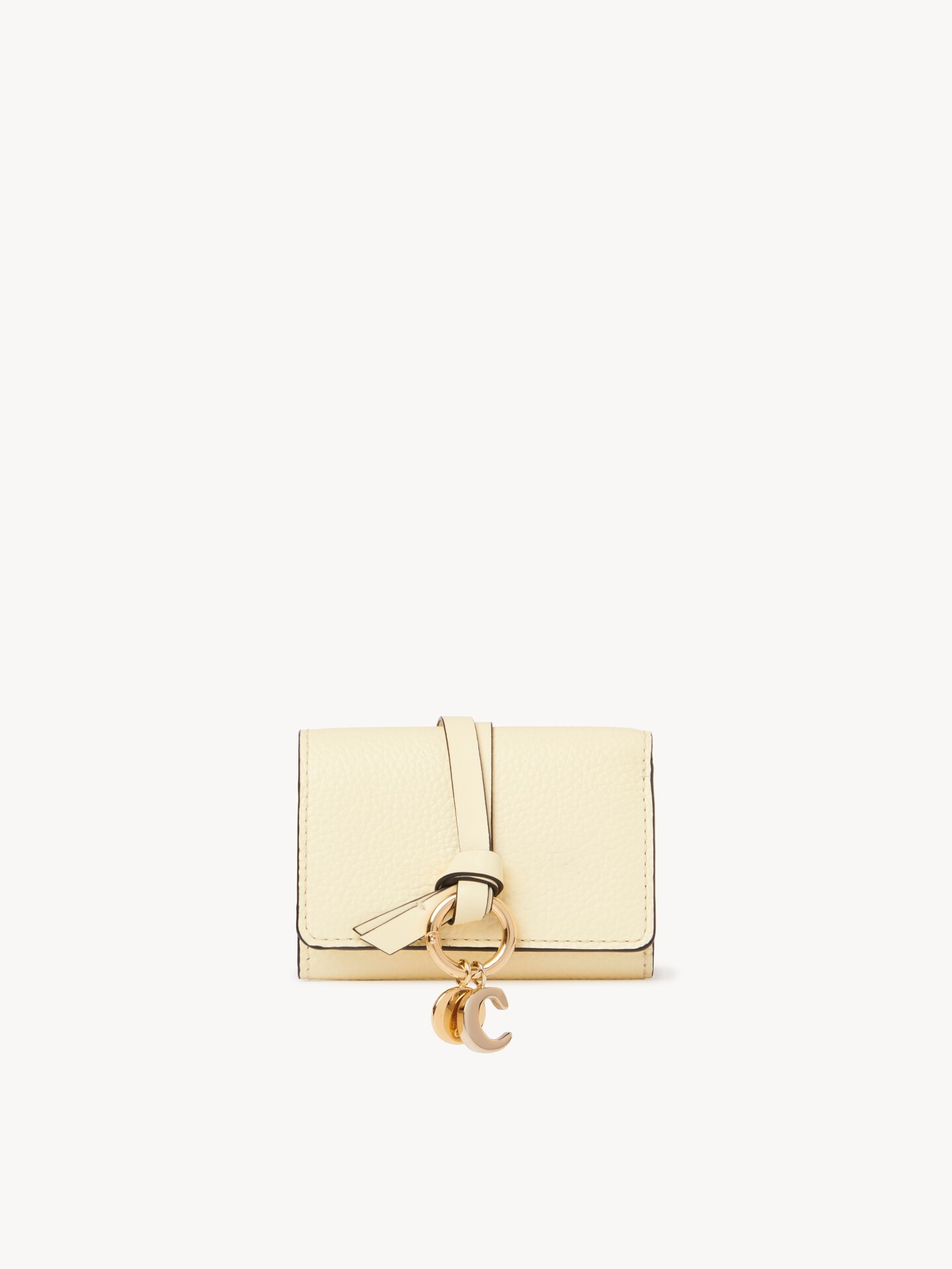 Mini Alphabet tri-fold in grained leather - 2