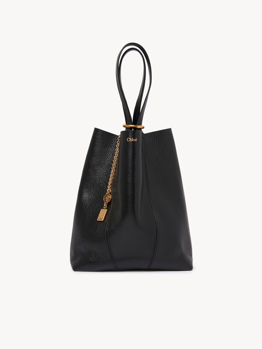 Chlo&eacute; Spin tote bag in grained leather - 3