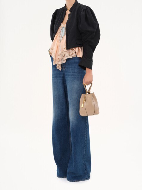 Small Chlo&eacute; Spin tote bag in grained leather