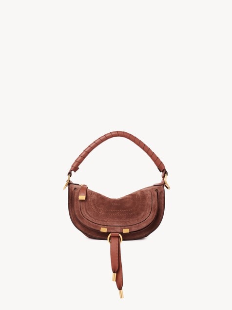 Mini Marcie shoulder bag in suede leather
