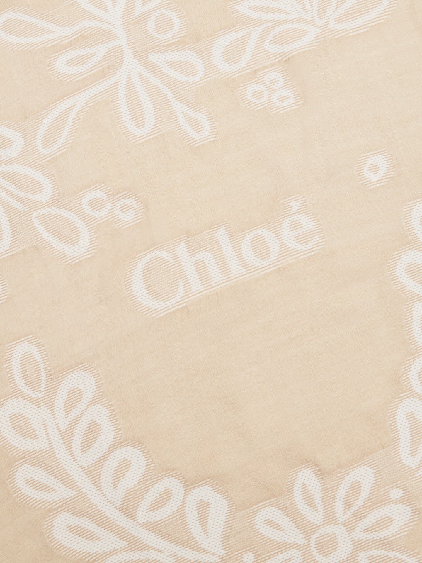 Rectangular stole in wool & silk broderie anglaise - 4