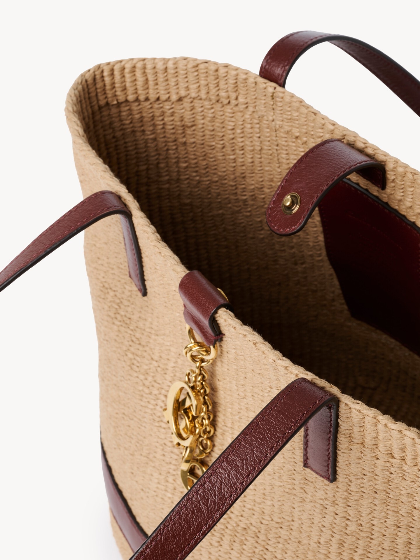 Chlo&eacute; Charms basket bag in natural fibres - 6