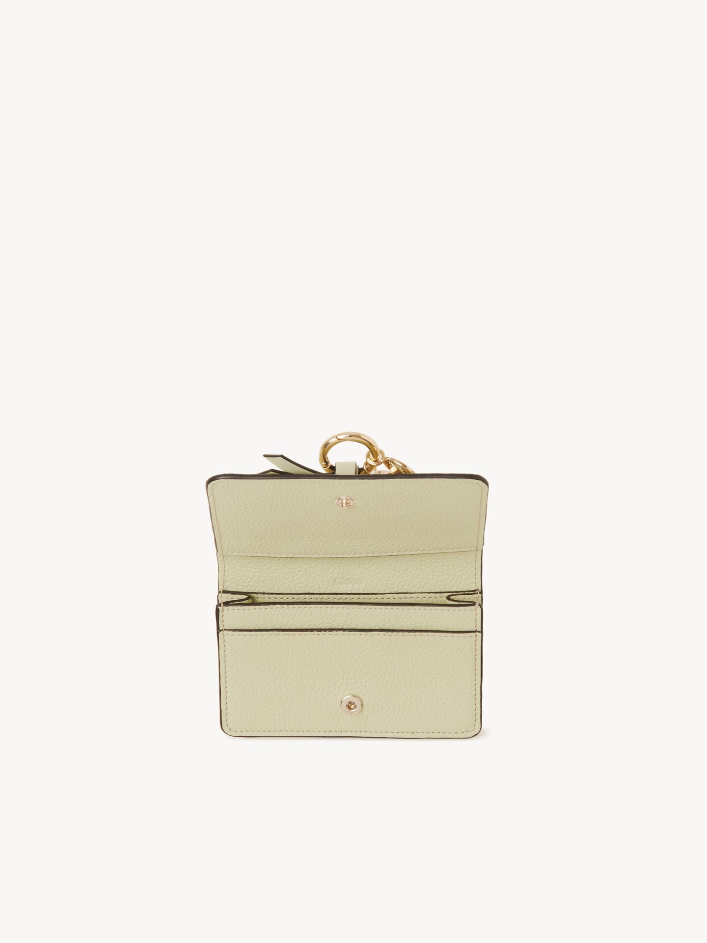Alphabet card holder in grained leather - 5