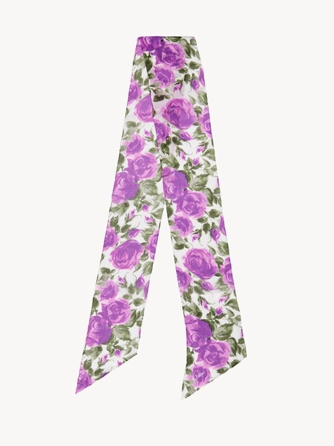 The Chlo&eacute; Wild Flowers bandeau scarf in silk georgette