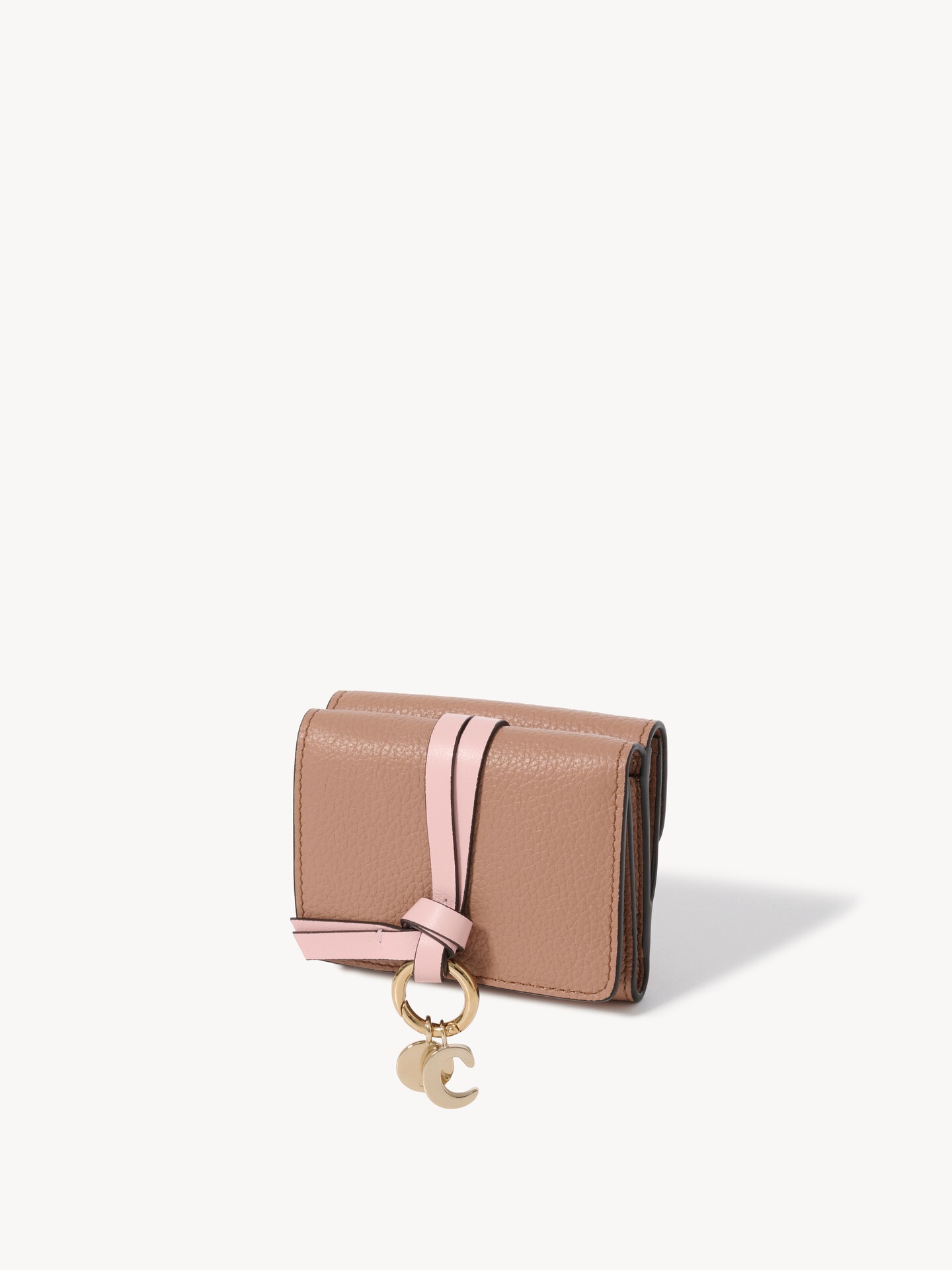 Mini Alphabet tri-fold in grained leather - 2.0