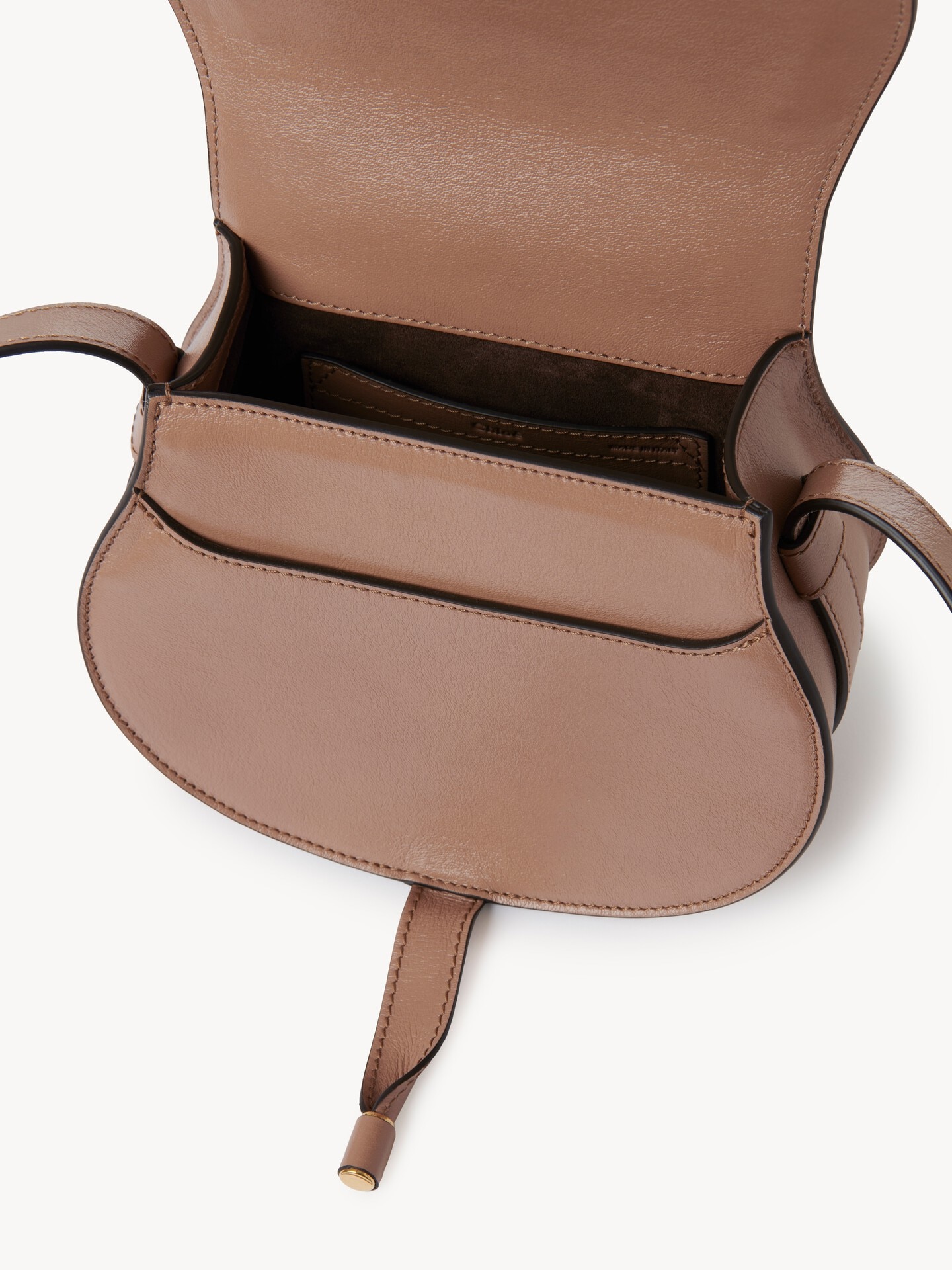 Small Marcie saddle bag in shiny leather - 8
