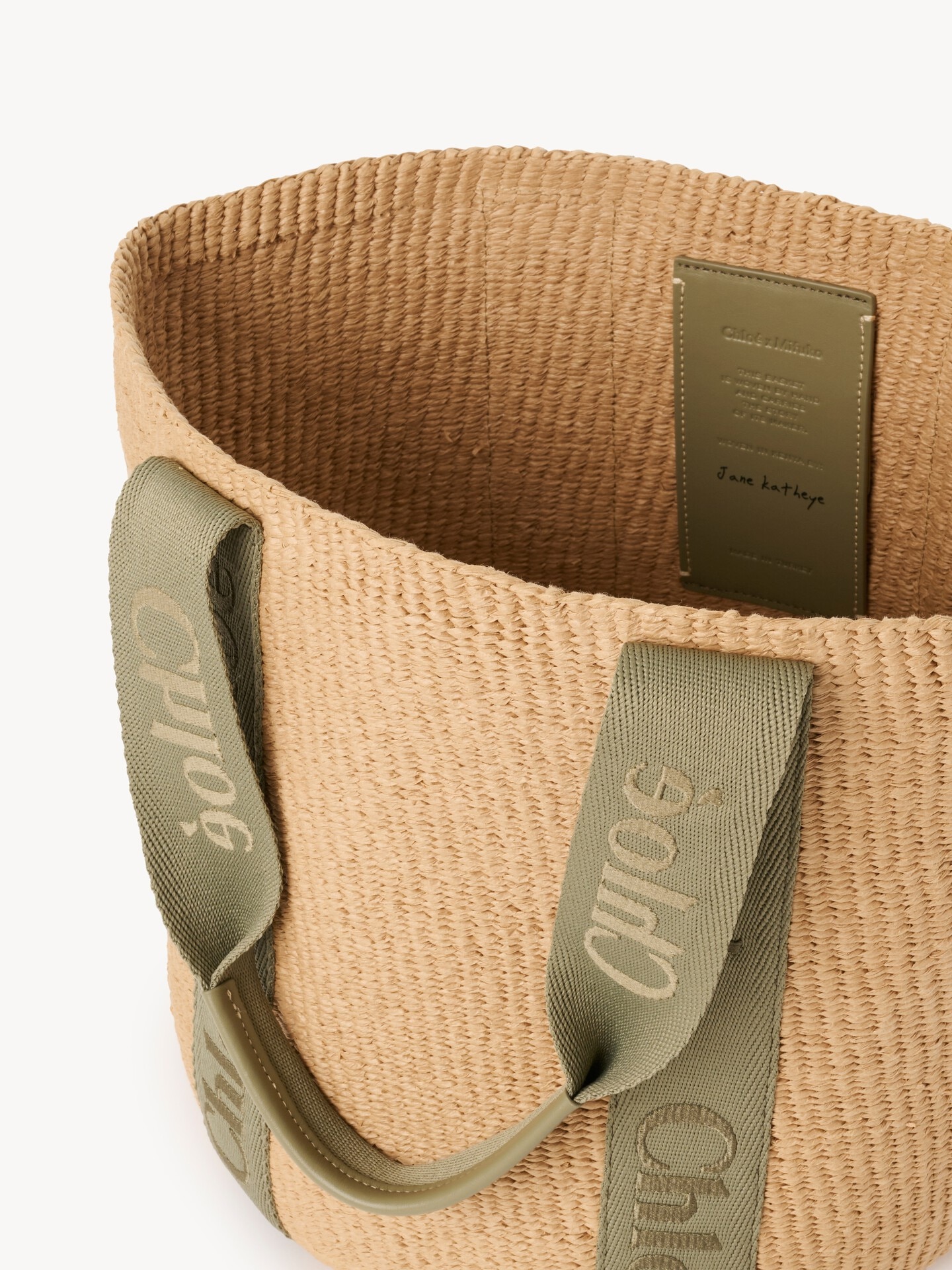 Large Woody basket in natural fibres - 5