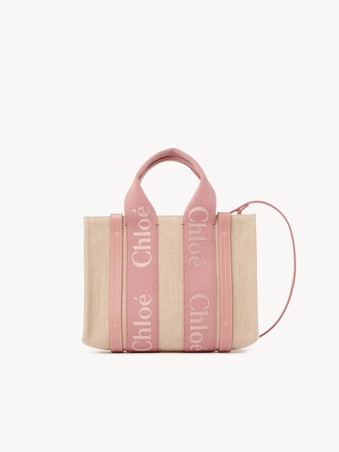 Small Woody tote bag in linen