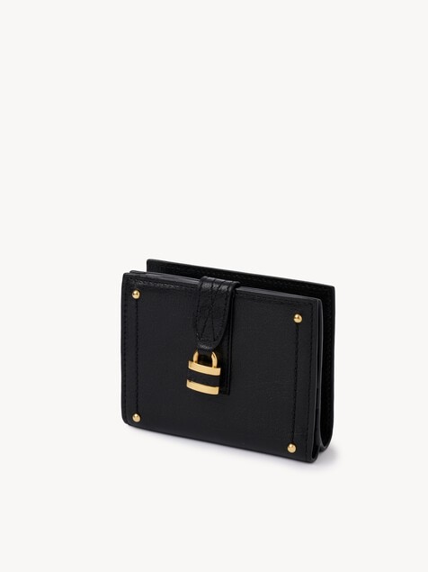 Portefeuille carr&eacute; Paddington en cuir grain&eacute;