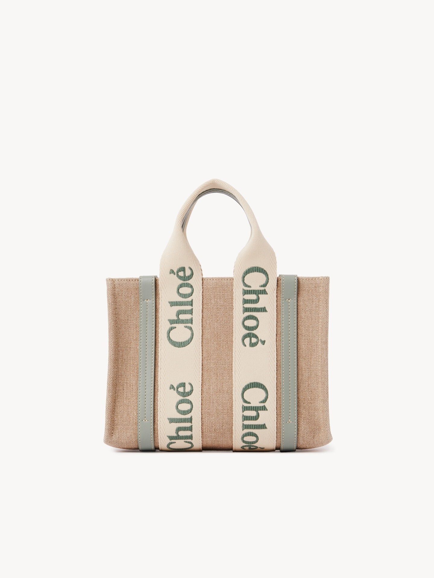 Petit sac cabas Woody en toile de lin - 5
