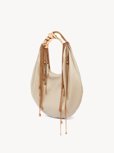 Twisted Shell hobo bag in shiny leather 