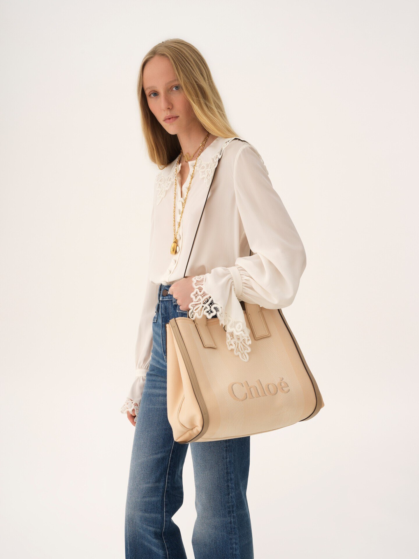 Chlo&eacute; Carry tote bag in canvas - 3