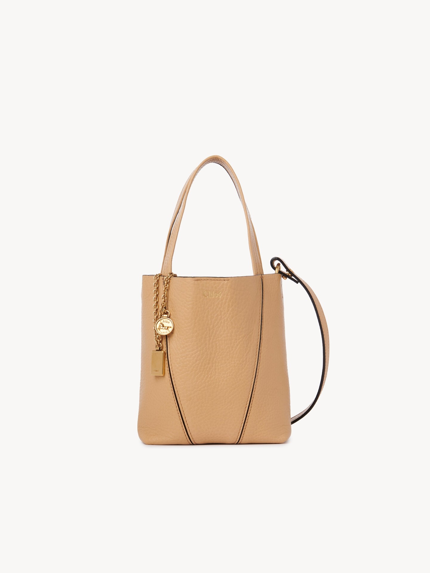 Bolso tote peque&ntilde;o Chlo&eacute; Spin de cuero granulado - 2