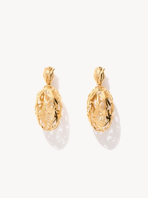 The Chlo&eacute; Gilded Cage earrings