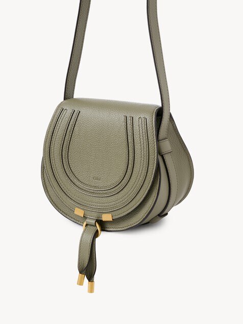 Small Marcie saddle bag in grained leather
