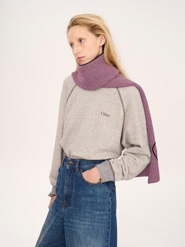 The Chlo&eacute; Encoeur scarf in wool & cashmere - 4