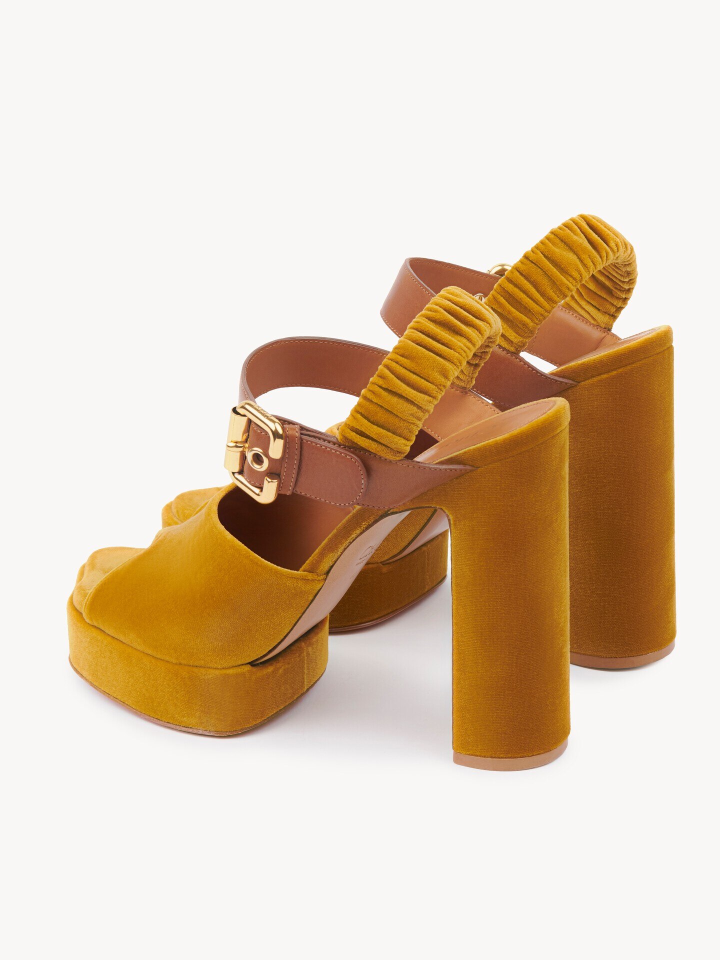 Aria platform sandal Amber Gold - Chloé Aria platform sandal Amber Gold - Chloé
