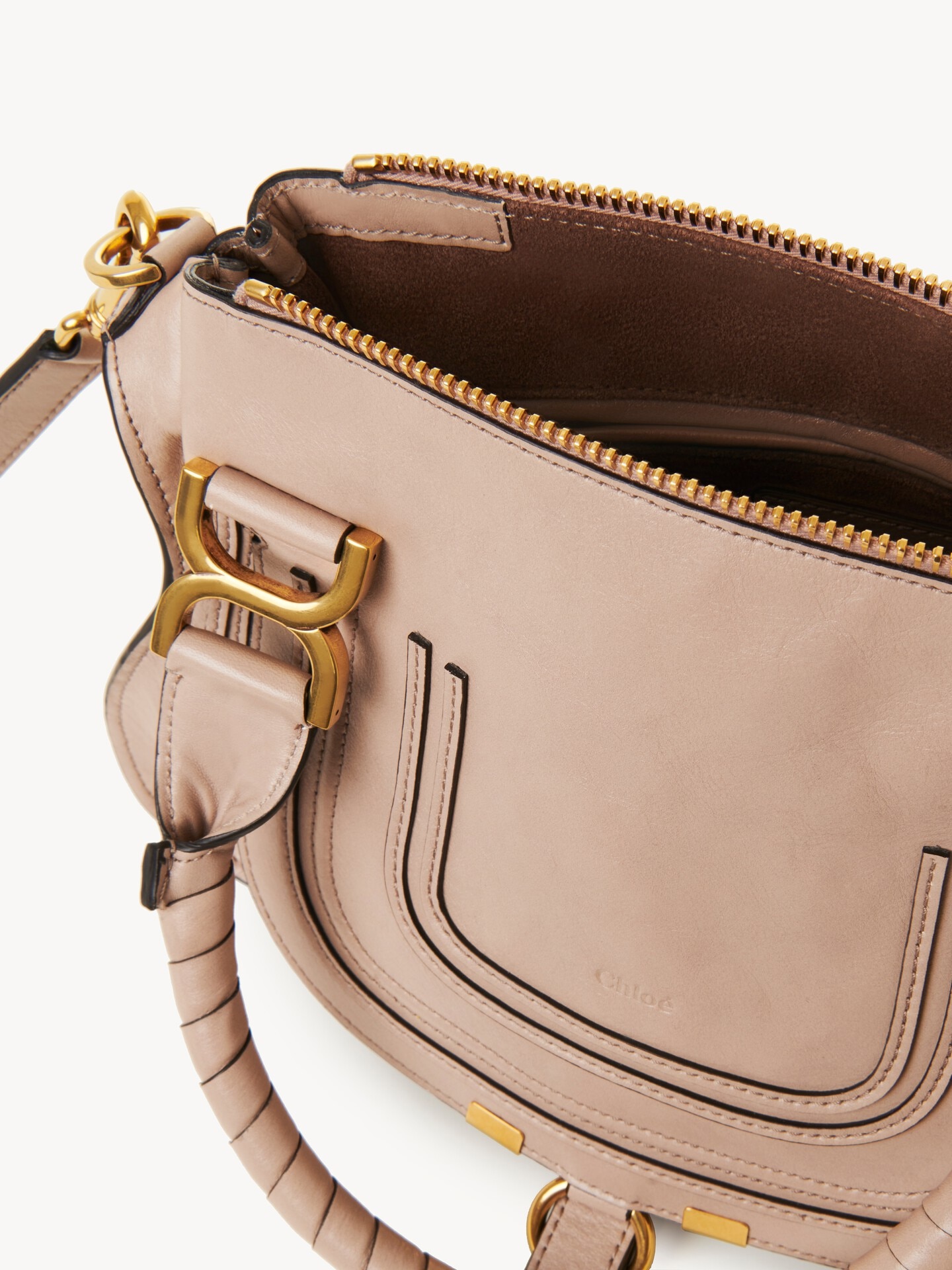 Kleine Marcie Tasche aus gl&auml;nzendem Leder - 6