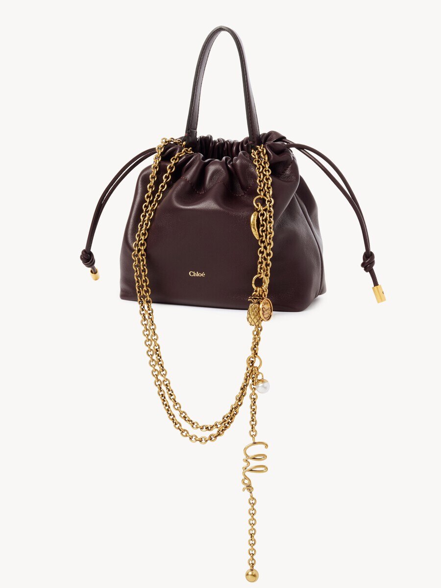 Chlo&eacute; Icons Mini-Schultertasche aus weichem Leder mit Kette - 4