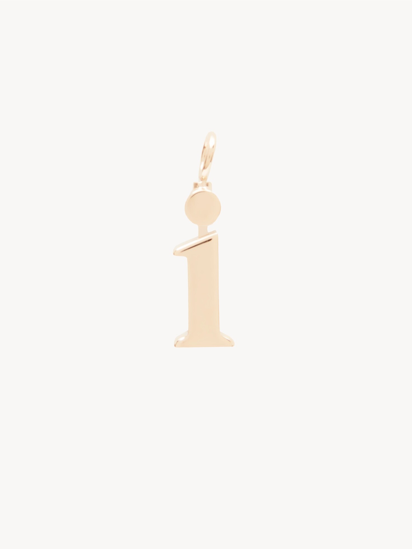 Alphabet letter I charm in brass - 2