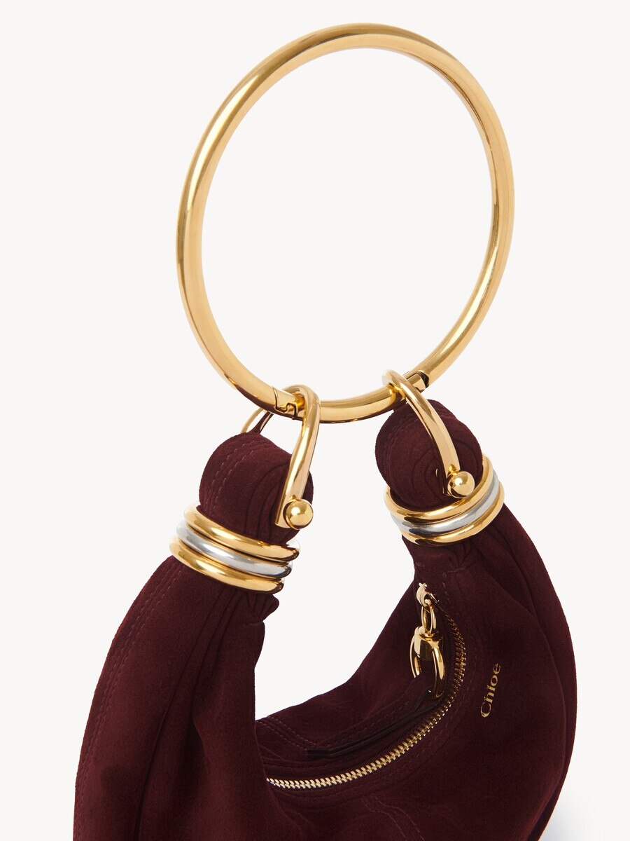 Mini sac hobo Bracelet bag en cuir velours - 9