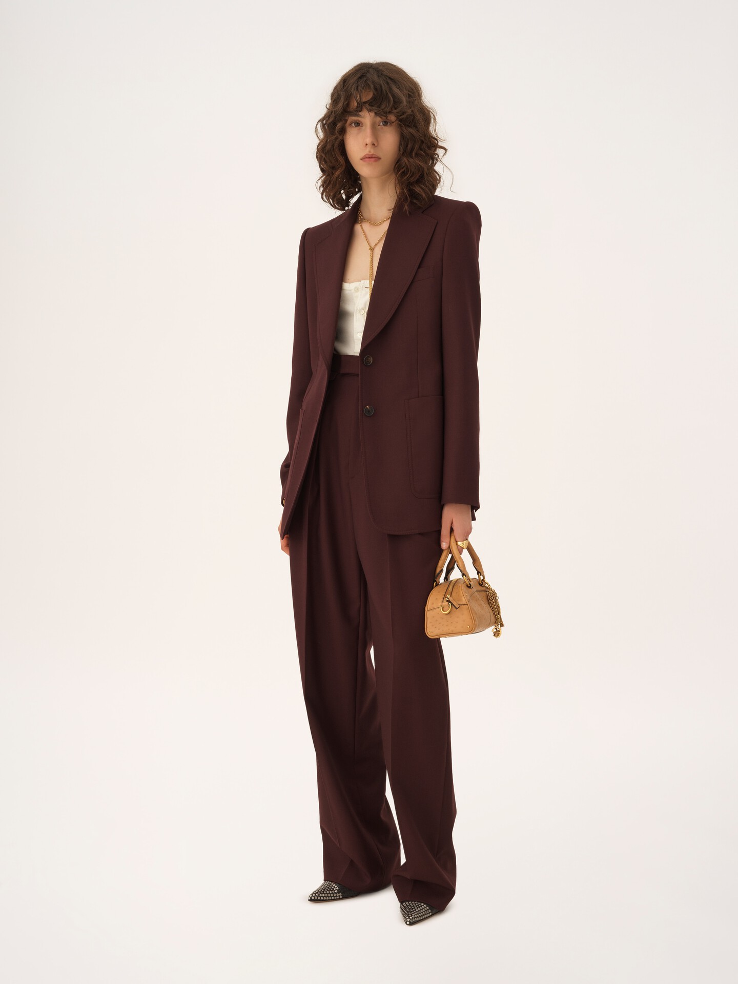 Single-breasted tailored jacket in wool gabardine - 3