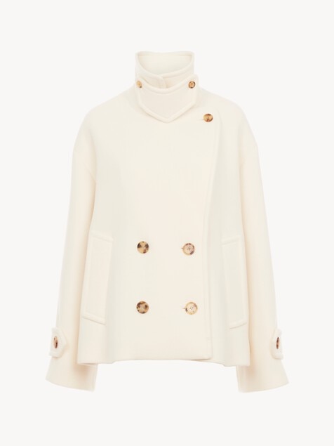 Kurzer Oversize-Mantel aus Wolle