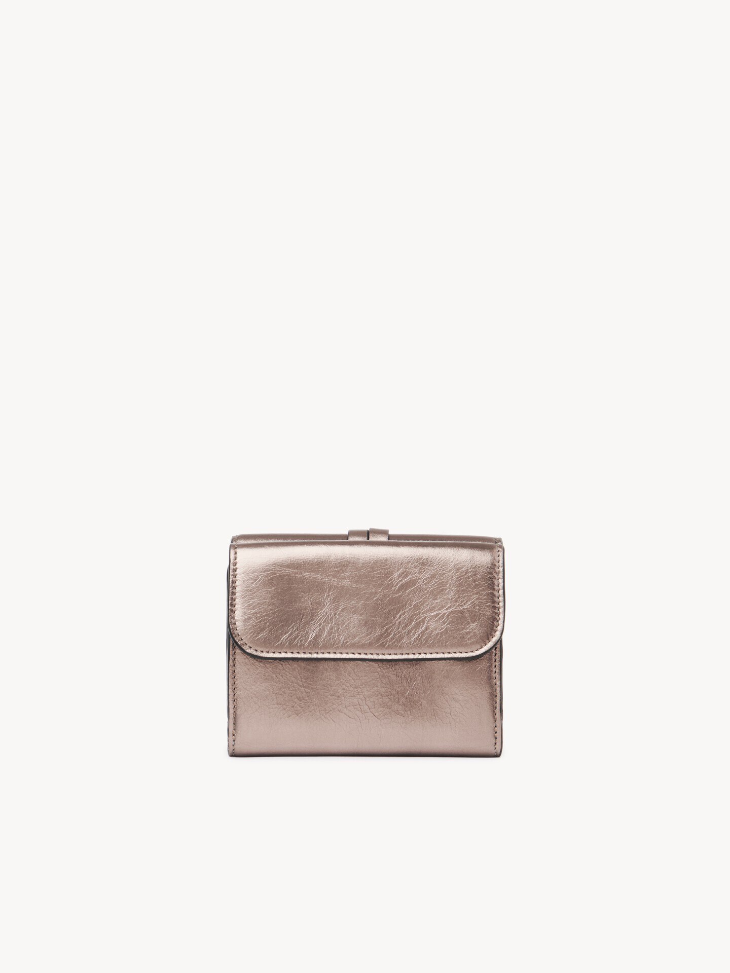 Small Alphabet tri-fold in metallized leather - 4