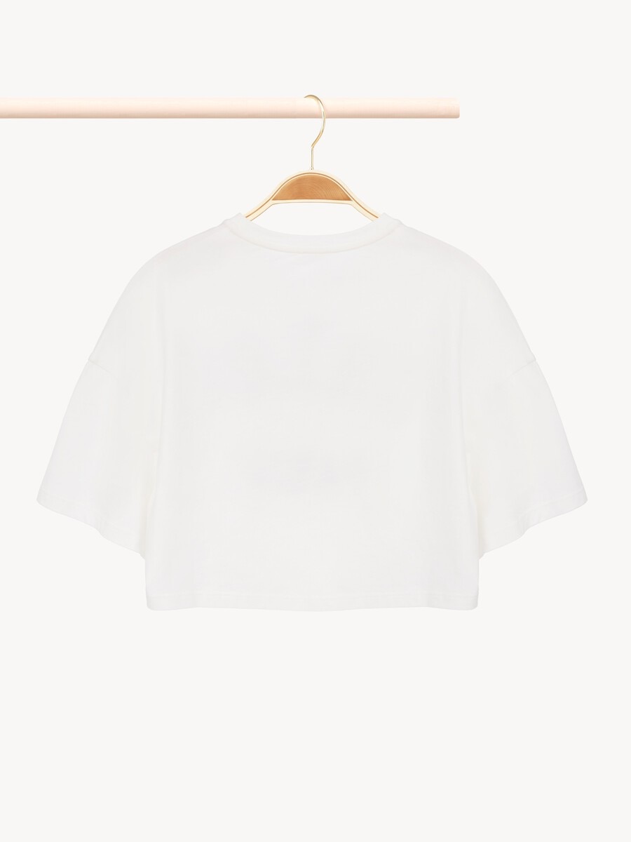 Camiseta cropped con logotipo infantil - 3