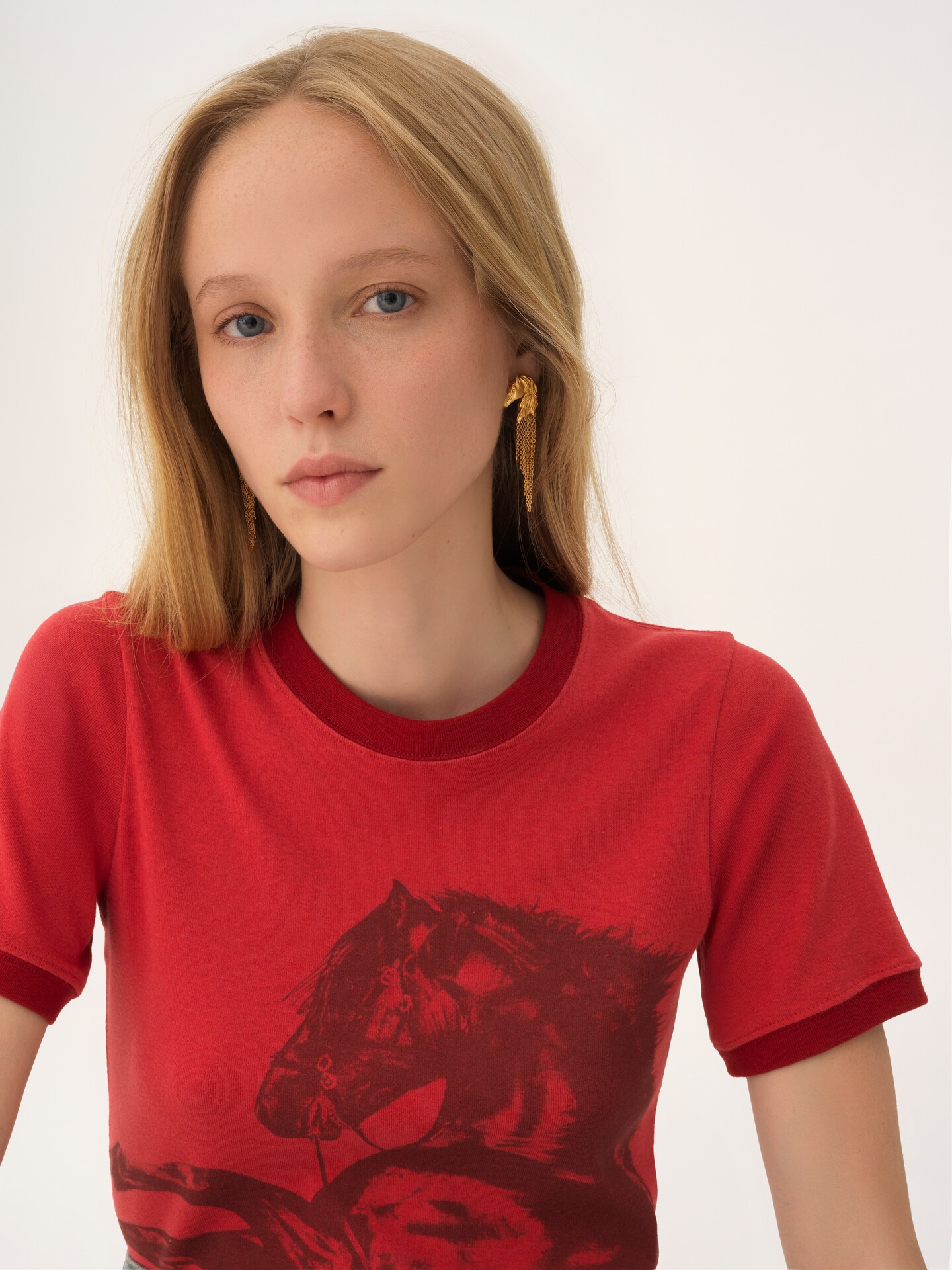 Chlo&eacute; Chain Horse ピアス - 3