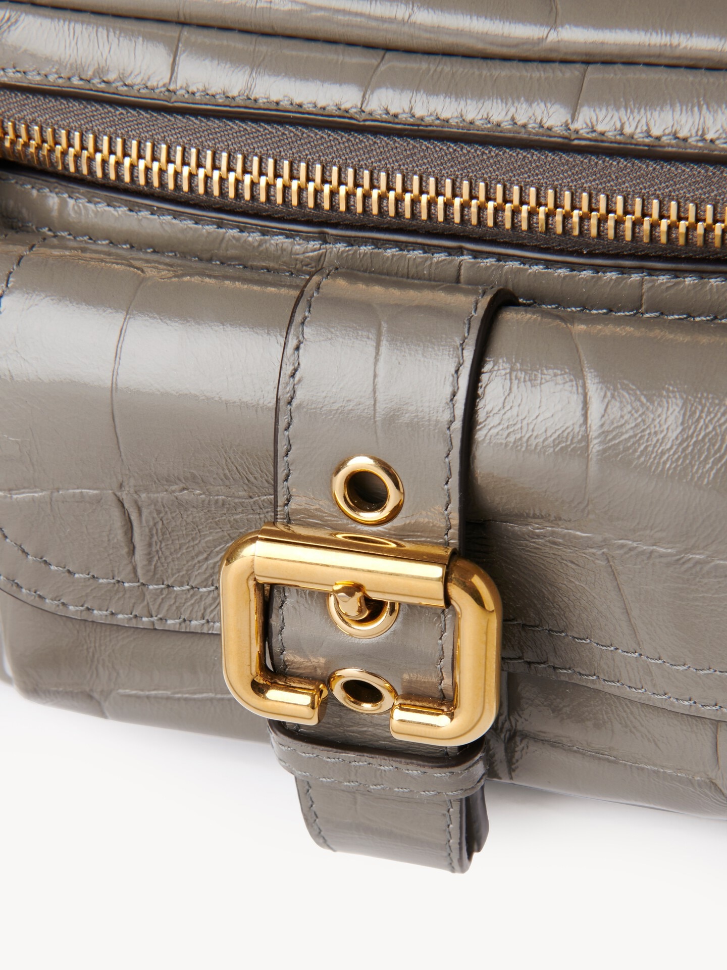Small Camera bag in croco-effect leather - 6