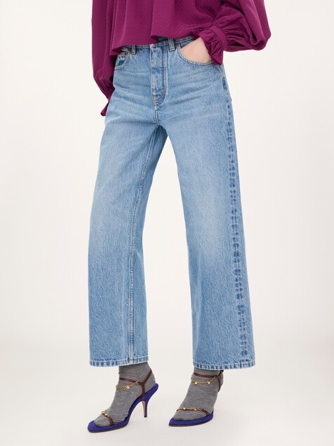 Straight jeans in denim