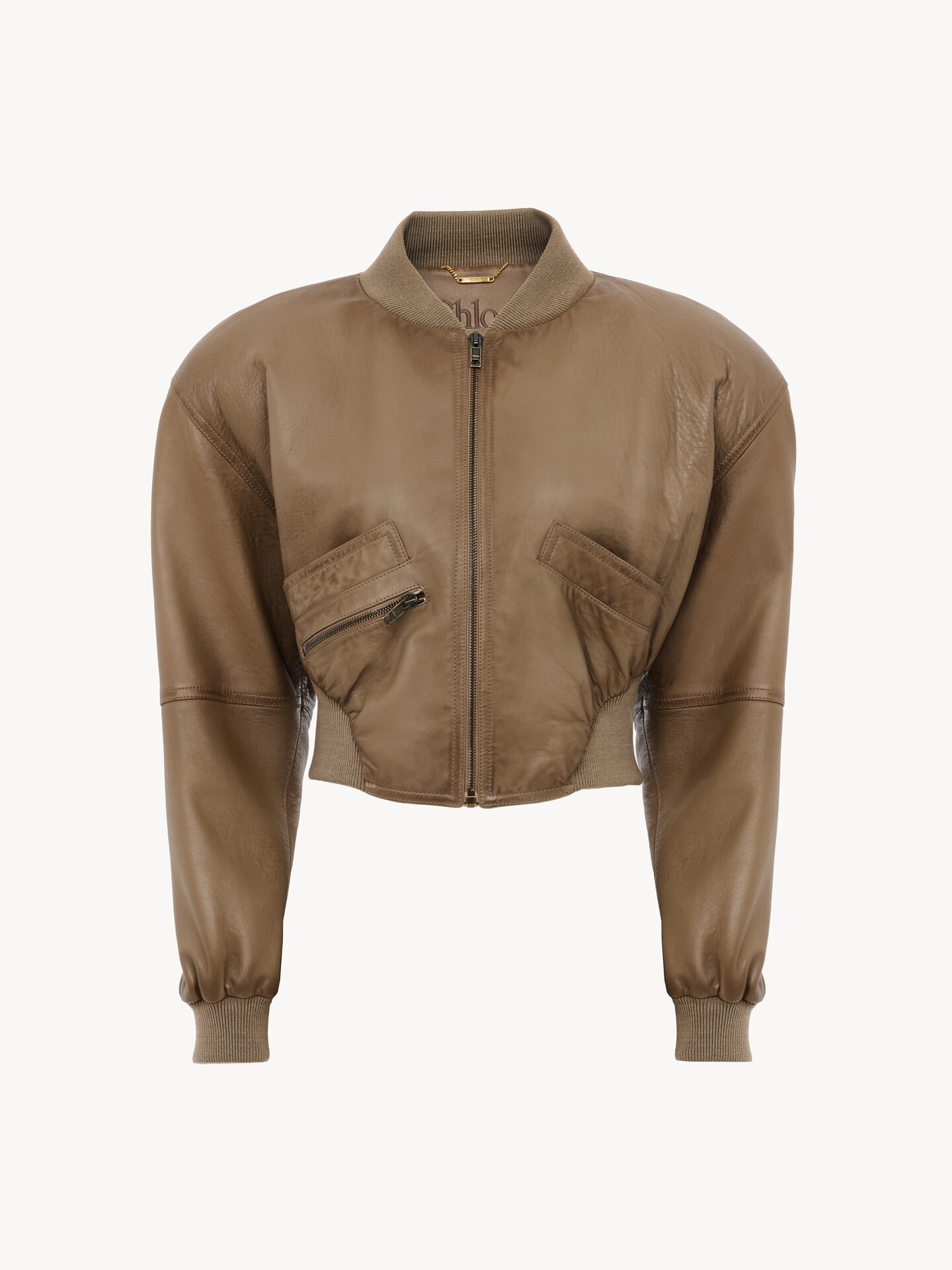Cropped blouson in leather - 2.0