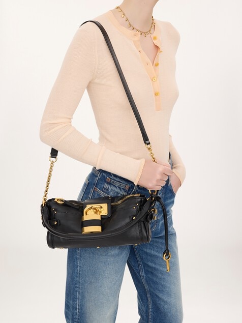 Petit sac &agrave; bandouli&egrave;re Paddington en cuir grain&eacute;