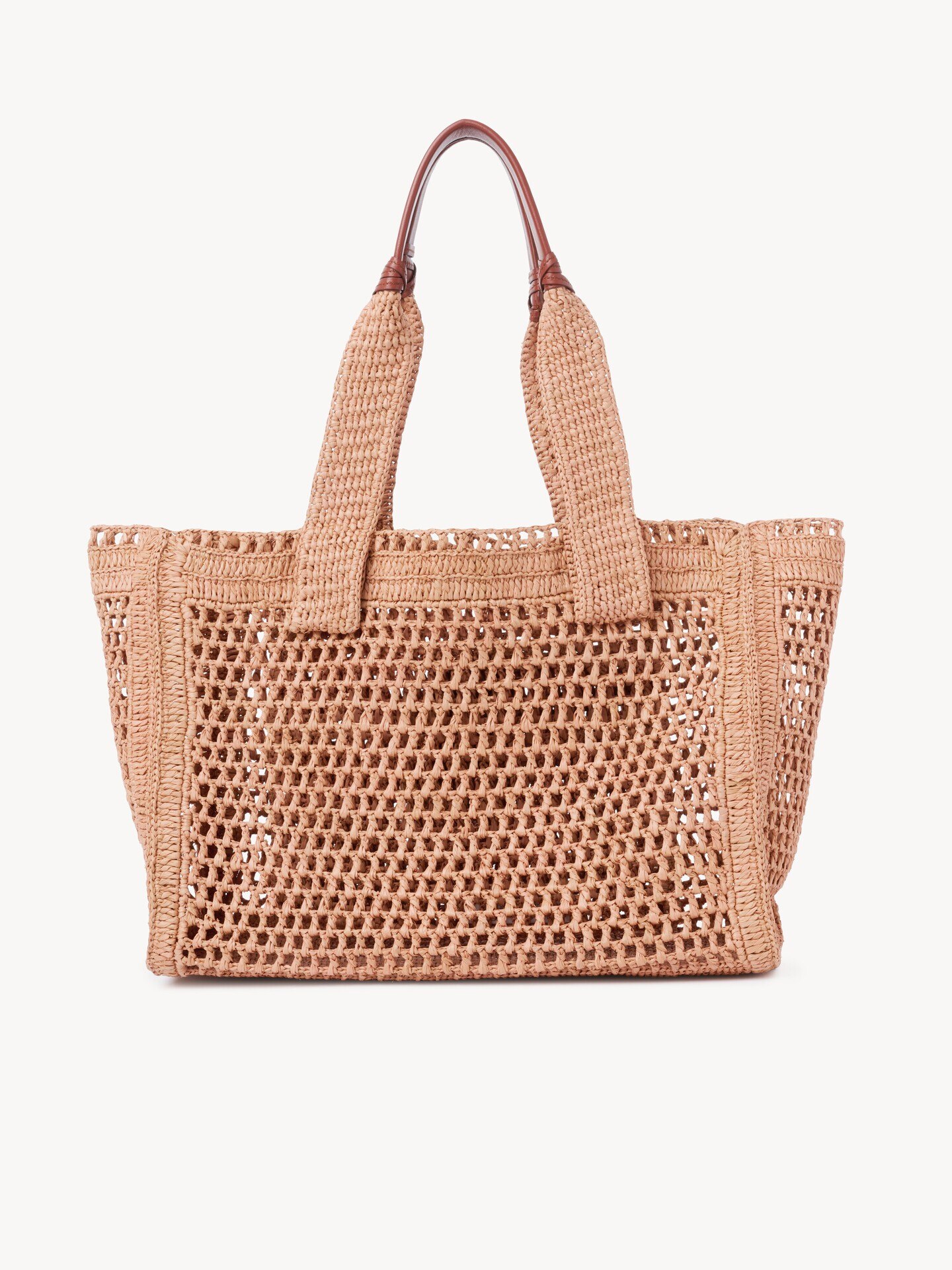 Summer Banana east-west tote bag in raffia - 5